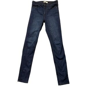 Abercrombie & Fitch High Waisted Dark Blue Jeans with Braiding Size 4